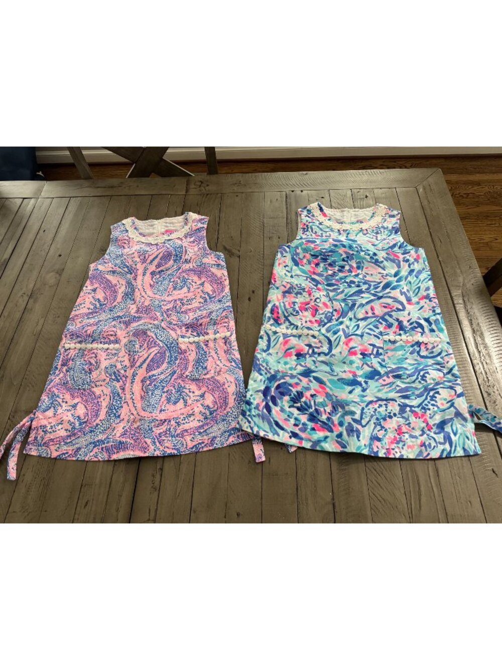 Lilly Pulitzer Size 8 Lot Bundle of 2 Girls Kids Little Lilly Classic Shift Sun